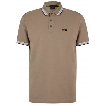 Hugo Boss Men's Khaki Paddy Polo Shirt.