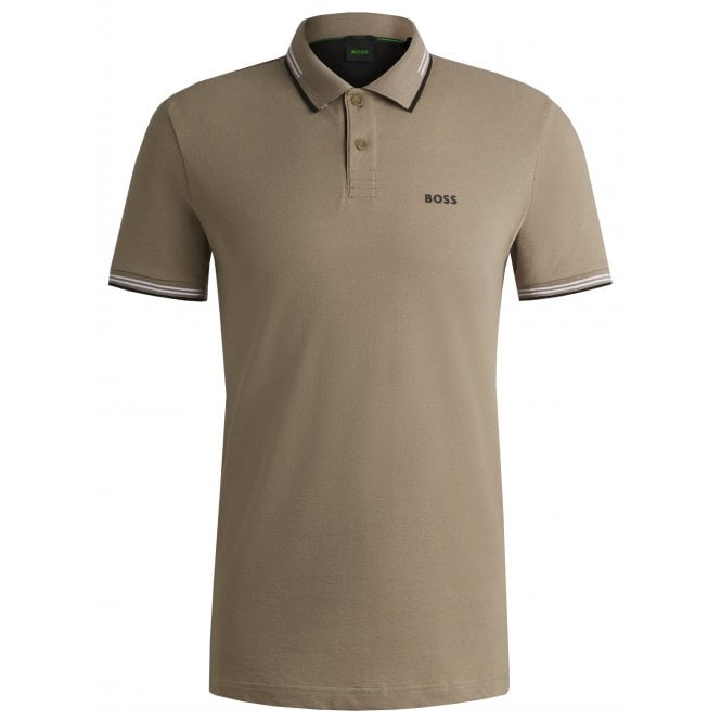 Hugo Boss Athleisure Hugo Boss Men's Khaki Paul Polo Shirt