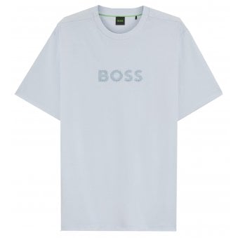 Hugo Boss Men's Light Blue Terrace Logo T-shirt