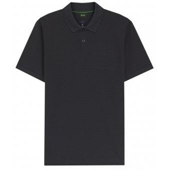 Hugo Boss Men's Navy Chip Paddy Polo Shirt With full Pattern