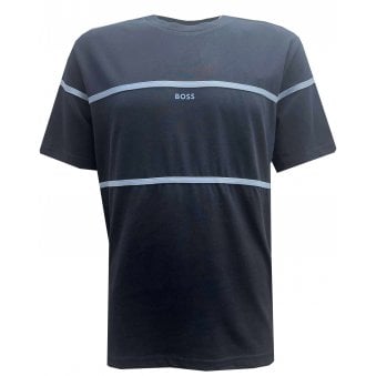 Hugo Boss Men's Navy Relaxed Fit Tercy Tape T-shirt