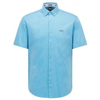 Hugo Boss Men's Open Blue BIADIA R Short Sleeved Shirt