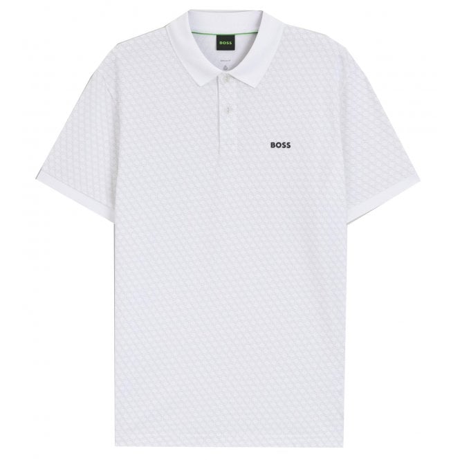 Hugo Boss Athleisure Hugo Boss Men's White Chip Paddy Polo Shirt 