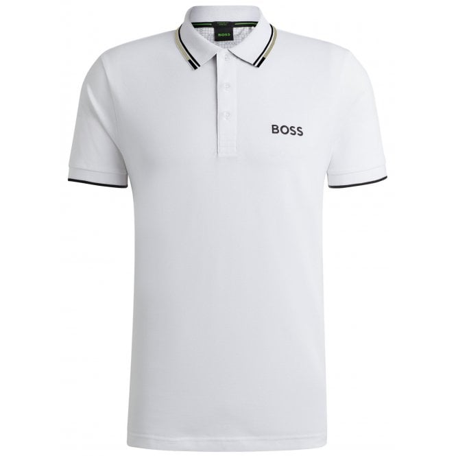 Hugo Boss Athleisure Hugo Boss Men's White Paddy Pro Polo Shirt