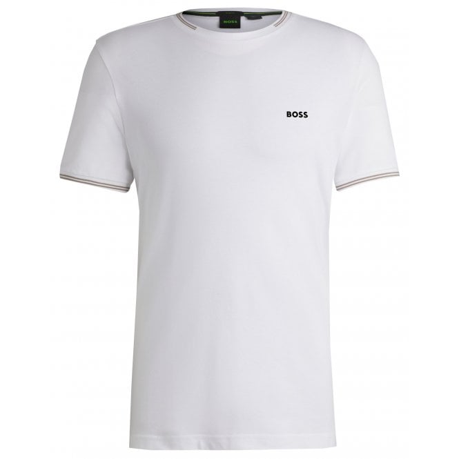 Hugo Boss Athleisure Hugo Boss Men's White Regular Fit Taul T-shirt.