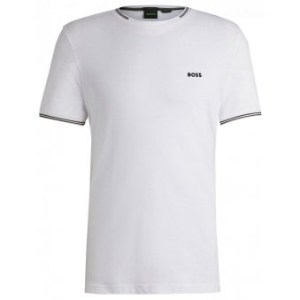 Hugo Boss Men's White Regular Fit Taul T-shirt.