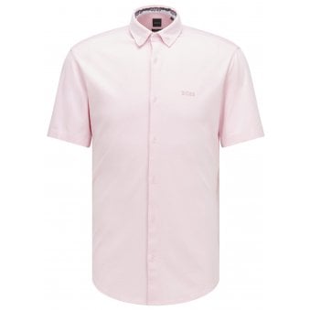Hugo Boss Pastel Pink BIADIA_R Short Sleeved Shirt.
