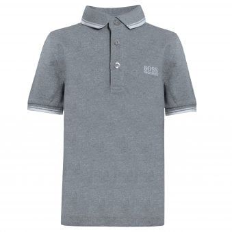 Hugo Boss Boy's Grey Marl Polo