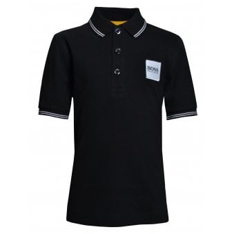 Hugo Boss Kids Black Short Sleeve Polo Shirt