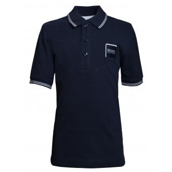 Hugo Boss Kids Navy Short Sleeve Polo Shirt