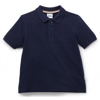 Hugo Boss Boy's Navy Blue Polo Shirt