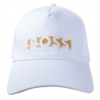 Hugo Boss Boy's White Cap With Gold Logo