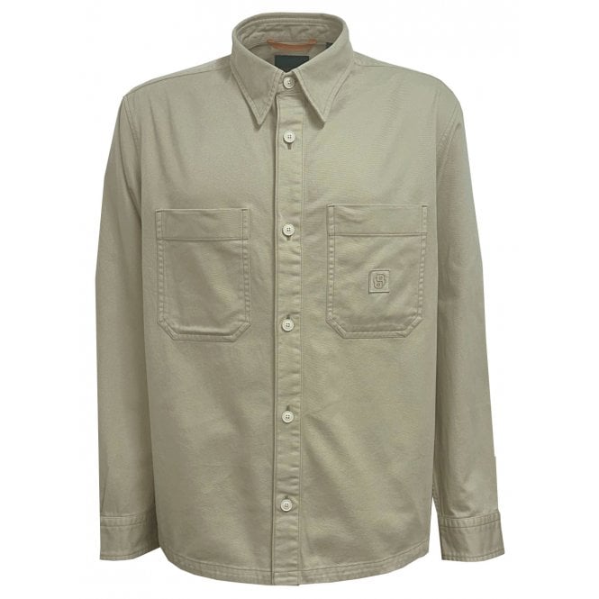 Hugo Boss Casual Hugo Boss Men's Beige Lerato Overshirt