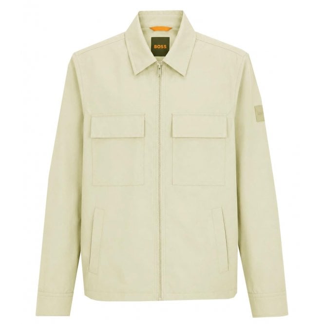 Hugo Boss Casual Hugo Boss Men's Beige Lozzy Zip Overshirt