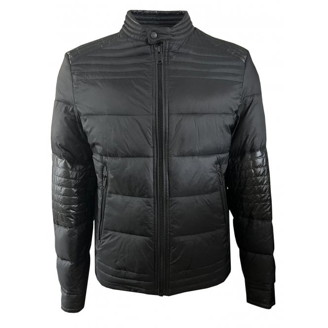 Hugo Boss Casual Hugo Boss Men's Black Owand Zip Puffer Jacket