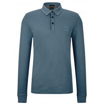 Hugo Boss Men's Blue Passerby Long Sleeved Polo