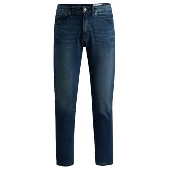 Hugo Boss Men's Blue Regular Fit Maine Denim Jeans