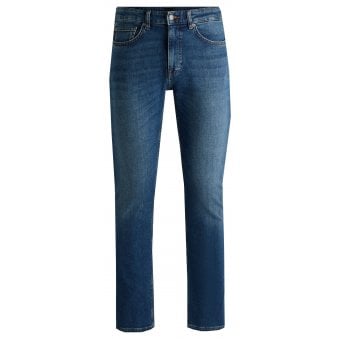 Hugo Boss Men's Blue Slim Fit Delaware Denim Jeans