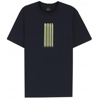 Hugo Boss Men's dark Blue Te_Bass T-shirt 