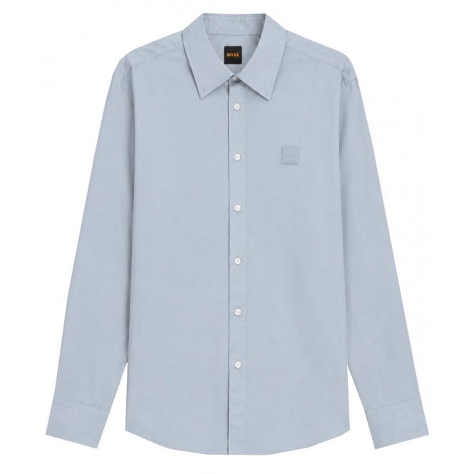 Hugo Boss Casual Hugo Boss Men's grey/Blue Ricoplus Long Sleeved Shirt