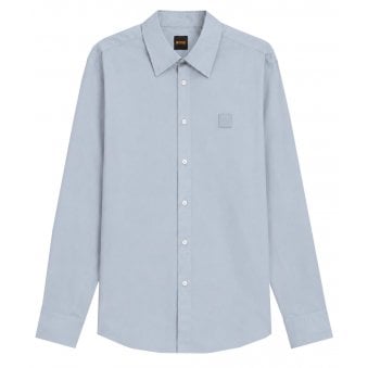 Hugo Boss Men's grey/Blue Ricoplus Long Sleeved Shirt