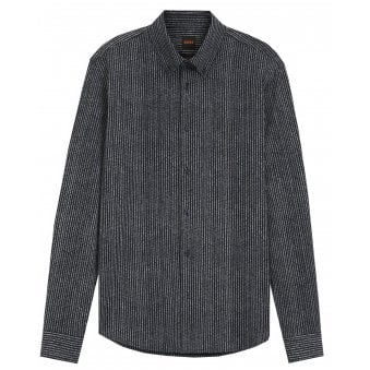 Hugo Boss Men's MyJersey Slim Fit Long Sleeved Striped Shirt