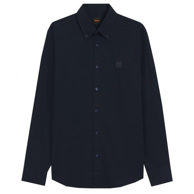 Hugo Boss Casual Hugo Boss Men's Navy Ricoplus Long Sleeved Shirt