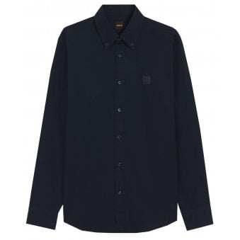 Hugo Boss Men's Navy Ricoplus Long Sleeved Shirt