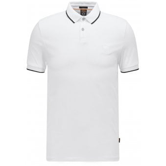 Hugo Boss Men's White Passertip Polo Shirt