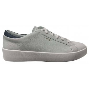 Hugo Boss Men's Open White Belwar Tenn Trainers