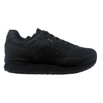 Hugo Boss men's Parkour Runn Black Monogram Trainers
