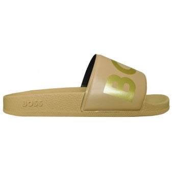 hugo Boss women's Beige Sean Sliders