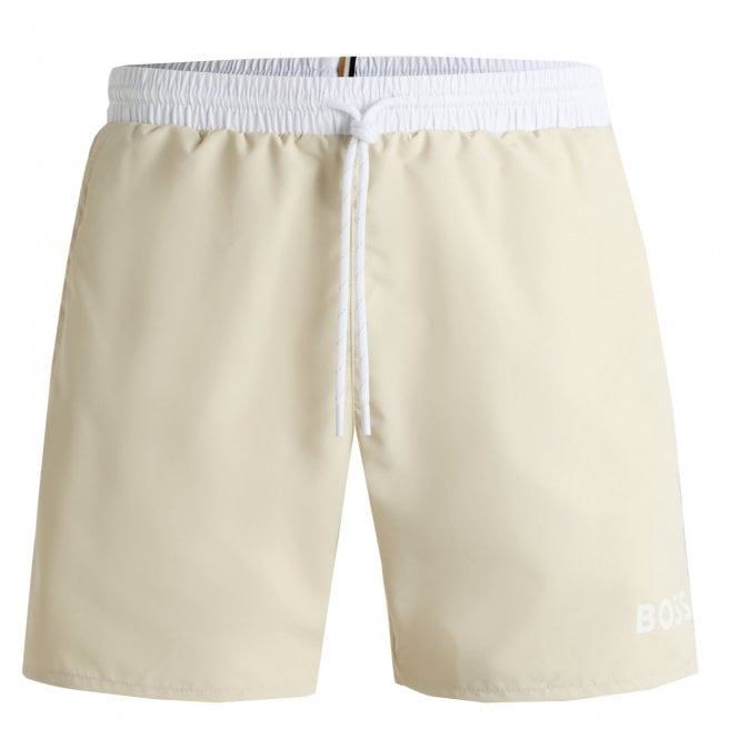 Hugo Boss Leisure Wear Hugo Boss Men's Beige Starfish Swim Shorts 
