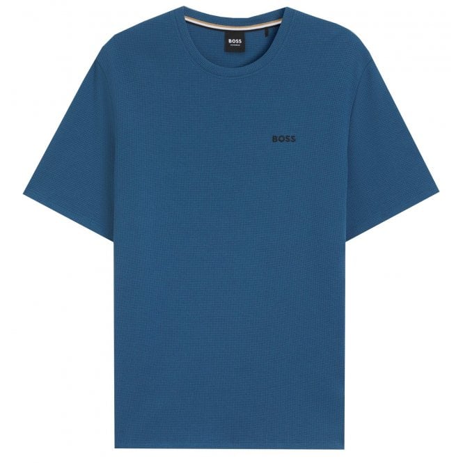 Hugo Boss Leisure Wear Hugo Boss Men's Blue Waffle T-shirt