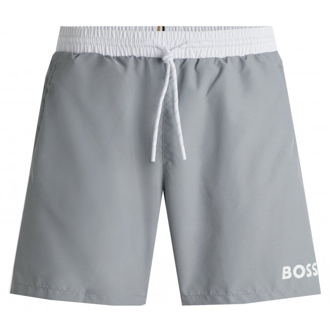 Hugo Boss Leisure Wear Hugo Boss Men's Grey Starfish Swim Shorts 