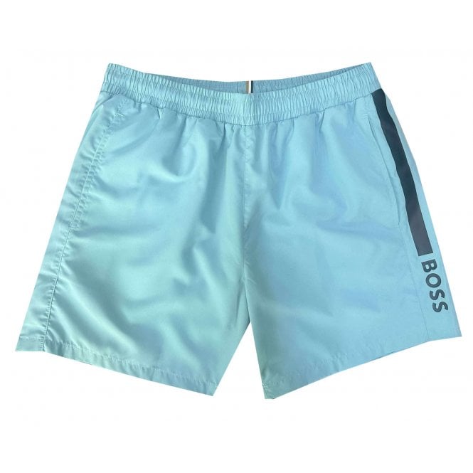 Hugo Boss Leisure Wear Hugo Boss Men's Light Blue Dolphin Swim Shorts
