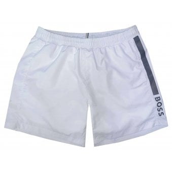 Hugo Boss Men's White Dolphin Swim Shorts