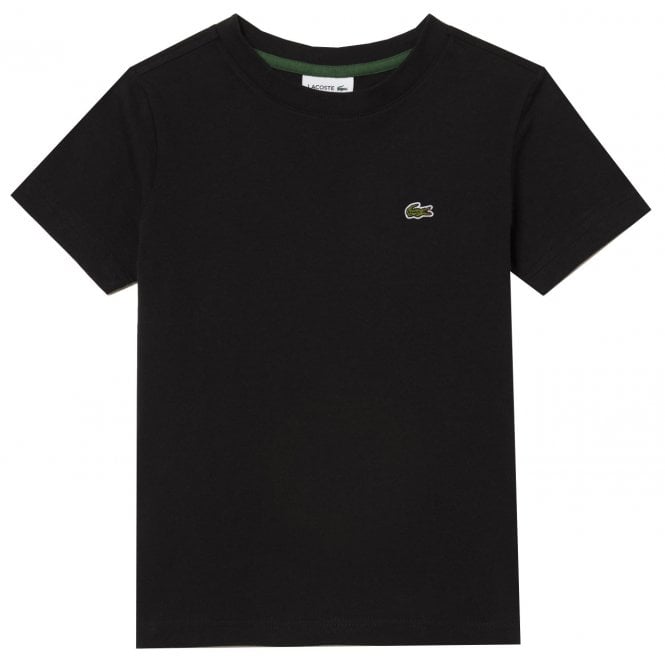 Lacoste Boys Lacoste Boy's Black Crew Neck T-shirt 