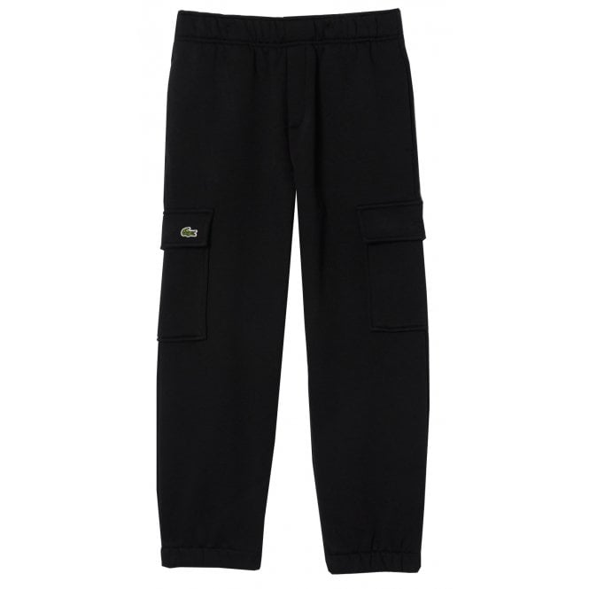 Lacoste Boys Lacoste Boy's Black Fleece Cargo Tracksuit Pants