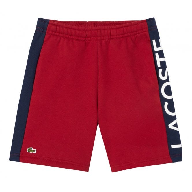 Lacoste Boys Lacoste Boy's Bordaeux And Navy Cotton Shorts