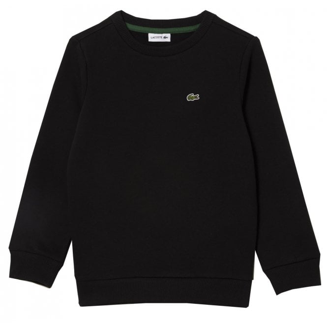 Lacoste Boys Lacoste Boy's Crew Neck Black Sweatshirt