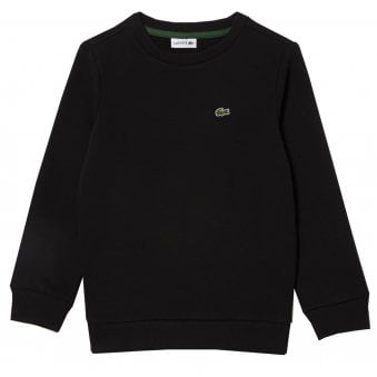 Lacoste Boy's Crew Neck Black Sweatshirt