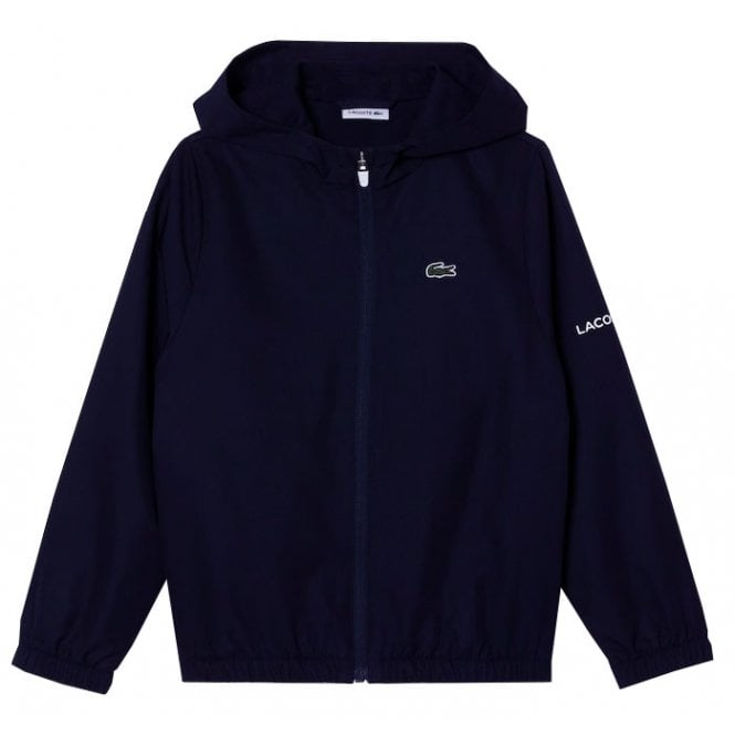 Lacoste Boys Lacoste Boy's Navy Blue Zip Up Hooded Tracksuit Jacket