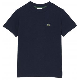 Lacoste Boy's Navy Crew Neck T-shirt 