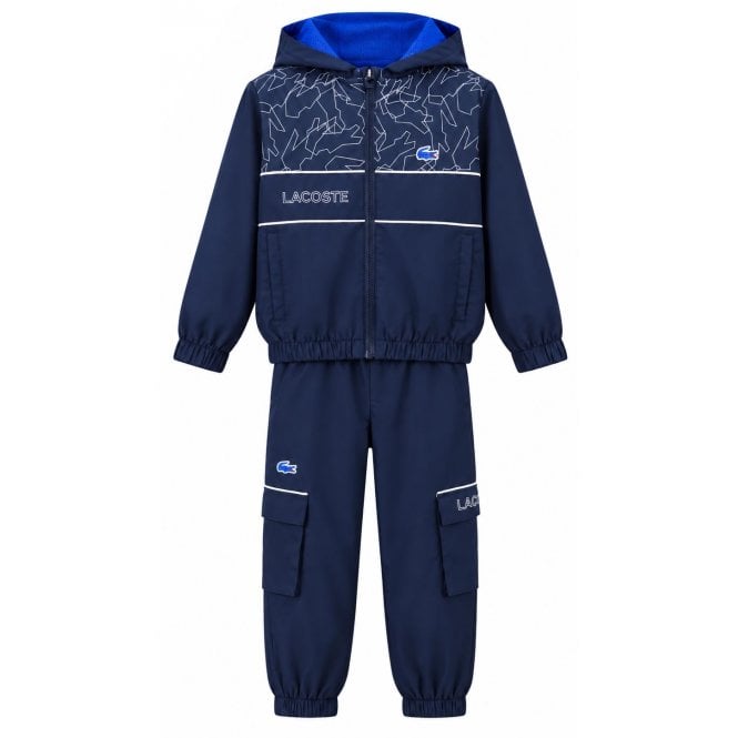 Lacoste Boys Lacoste Boy's Navy Diamond Taffeta Tracksuit