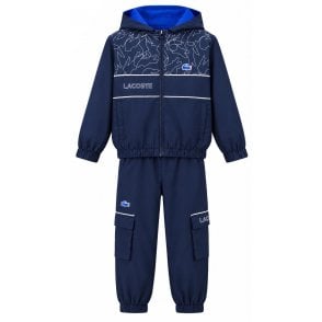 Lacoste Boys Lacoste Boy's Navy Diamond Taffeta Tracksuit