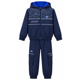 Lacoste Boy's Navy Diamond Taffeta Tracksuit