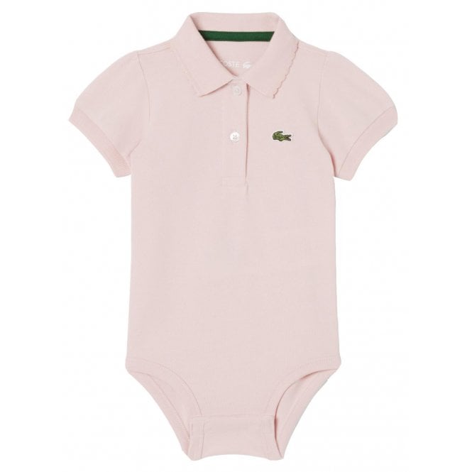 Lacoste Infant Pink Bodysuit In Gift Box