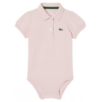 Lacoste Infant Pink Bodysuit In Gift Box