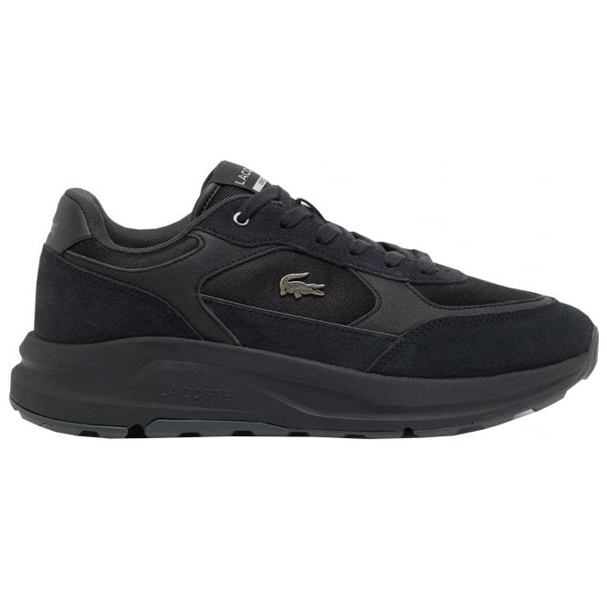 Lacoste Men's Footwear Lacoste Men's Black/ Dark Grey Run Set Trainers